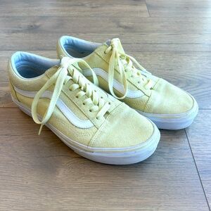 🛹 VANS Yellow Suede Old Skool Sneakers with White Accents